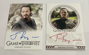 Game of Thrones Legends of the Realm Jerome Flynn BRONN Autograph AUTO LOT OF 2 - Picture 1 of 2