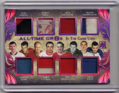 MIKITA BOBBY HULL BELIVEAU GORDIE HOWE ULLMAN KEON 17/18 8X Tag/Patch/Jersey #/4 - Image 1 of 2