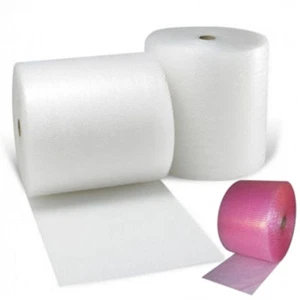 Envoltura de burbujas JIFFY 300 mm y 500 mm rosa (antiestática) y transparente varias cantidades - Imagen 1 de 4