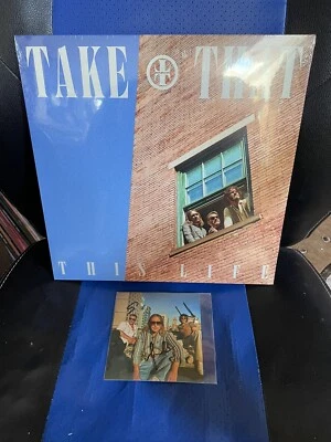 LIMITED EDITION TAKE THAT THIS LIFE CREAM VINYL & HAND SIGNED ART CARD IN HAND - Image 1 of 4