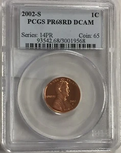 2002 S ~ PR68RD DCAM ~ Lincoln Penny ~ PCGS Graded 1C ~ Cent - Picture 1 of 4