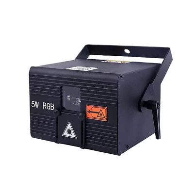 IOS Android App Edit 5W Remote RGB iLDA DMX DJ Show Stage Projector Laser Lights - Image 1 of 4