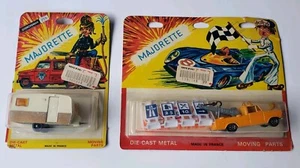 VINTAGE 1970S MAJORETTE 1/64 CAR / TRUCK & TRAILER LOT MIP MOC *RARE CARDS* - Picture 1 of 16