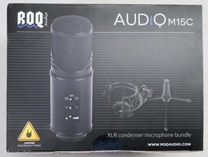 ROQ Audio Condenser Microphone (M15C-B) XLR Condenser Microphone Bundle - NEW - Picture 1 of 4