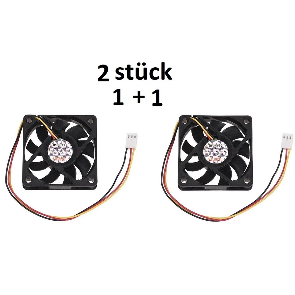 2X (40mm x 40mm x 10mm 3Pin 12V DC Büro PC Computer Kuehlerlüfter I GK - Bild 1 von 3