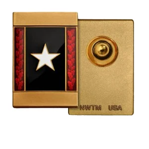 PIN SOLAPA MILITAR ESTRELLA BLANCA INSIGNIA CONMEMORATIVA HECHA EN EE. UU. - Imagen 1 de 1