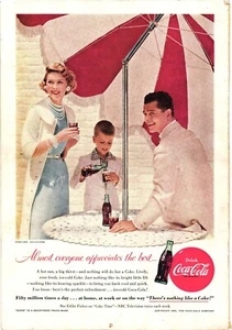 Coca Cola Print Ad Family Fun Outing Coke Vintage c1955 - Picture 1 of 1
