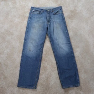 Ralph Lauren Easy Fit Straight Leg Jeans Men's 34x32 Blue Denim Pants Distressed - Picture 1 of 14