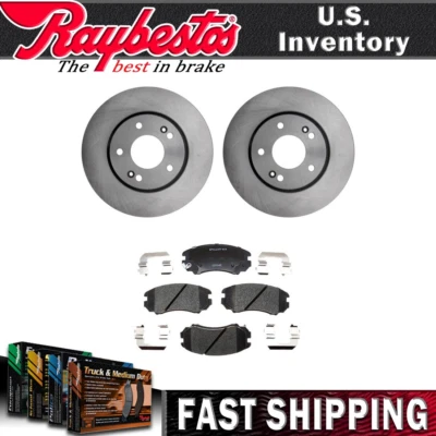 Kit de rotores de freno delanteros pastillas de freno de cerámica y herrajes para Kia Optima 2006 Foto 1 de 4