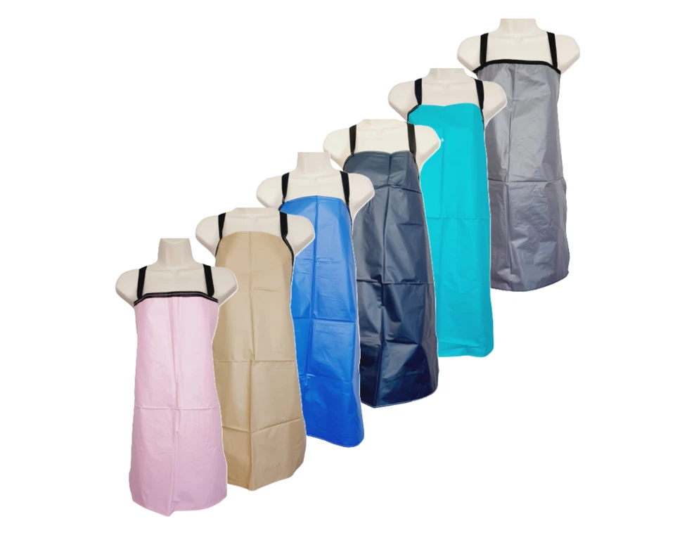 Waterproof Plastic Apron Adjustable Laces Assorted Colors Sizes Small and Large - Image 1 of 1