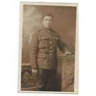 MILITARY WW1 Soldier, RP Postcard by Seaman of Colchester