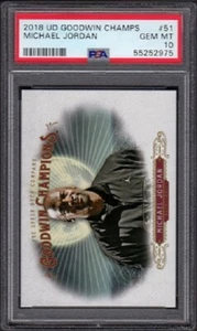 2018 Michael Jordan UD Goodwin Champions Sports Card #51 Graded PSA 10 Gem Mint - Picture 1 of 2
