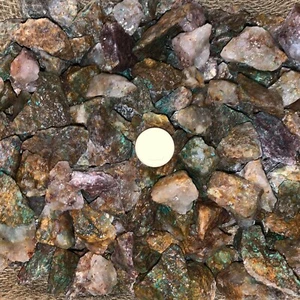 1000 Carat Lots of Natural (SMALL) Chrysocolla - Plus a FREE Faceted Gemstone - Picture 1 of 6