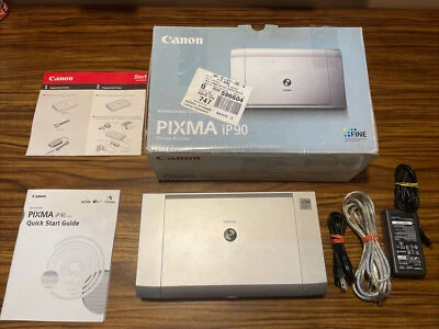 Canon PIXMA IP90 Mobile Color Inkjet Printer W/ Power Adapter For Parts * READ - Image 1 of 4