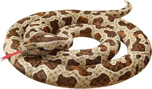 Realistic Animal Stuff Snake, 78 Inch Long Stuffed Plush Brown - Picture 1 of 8