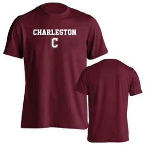 College of Charleston Cougars Arch Logo School Name Short Sleeve Tee T-Shirt - Picture 1 of 15