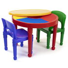 Kids 2-in-1 Plastic Dry Erase and Activity Table and 2 Chairs Set Furniture NEW