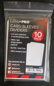 ULTRA PRO CARD SLEEVES DIVIDERS BRAND NEW PACK OF 10 - Picture 1 of 1