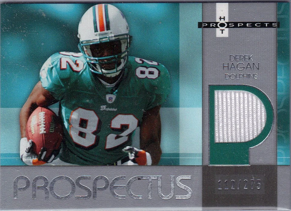 2006 Hot Prospects PROSPECTUS Rookie Jersey - DEREK HAGAN #PR-DH /275  - Image 1 of 1