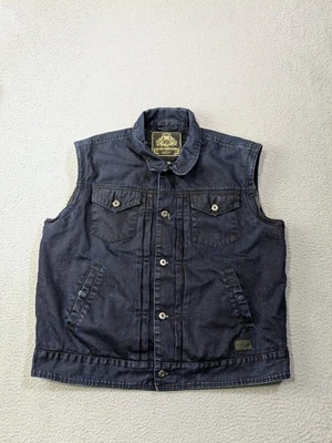 Roland пески дизайн мотоциклетный жилет мужской XL лоскутное одеяло с подкладкой куртка джинсовой ткани стиль - Изображение 1 из 4