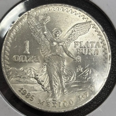 1985 Mexico 1 oz Silver Libertad Una Onza Plata Pura .999 Fine Brilliant Uncirc. - Image 1 of 4