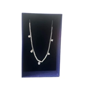 Swarovski Tennis Deluxe Mixed Rhodium Plated Necklace - Picture 1 of 4