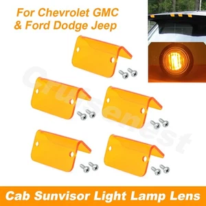 US 5PCS For Cab Moon Visors Sunvisor Amber Lens Lenses & Hardware HD Kit Orange - Bild 1 von 16