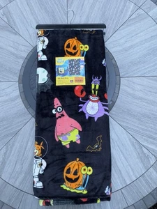 Spongebob Squarepants Halloween Soft Plush Throw Blanket 50” x 70” 2025 Viral - Picture 1 of 6