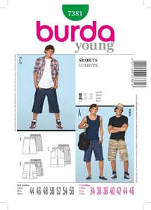Burda Style Stylish Shorts Sewing Pattern for Trendy Outfits B7381 - Picture 1 of 2
