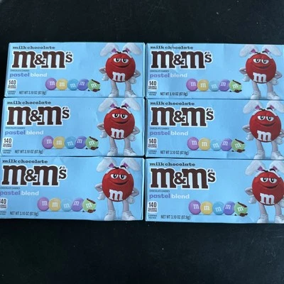 M&M's Milk Chocolat 3.10 oz Box, Easter Candy, 6 Packs. Pastel Colors. - Image 1 of 2