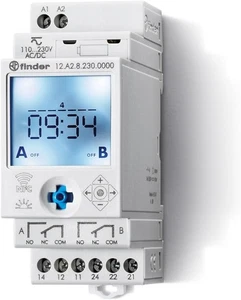 Finder Interruttore Orario/Astronomico Settimanale Tipo 12.A2. Permette il calco - Picture 1 of 2