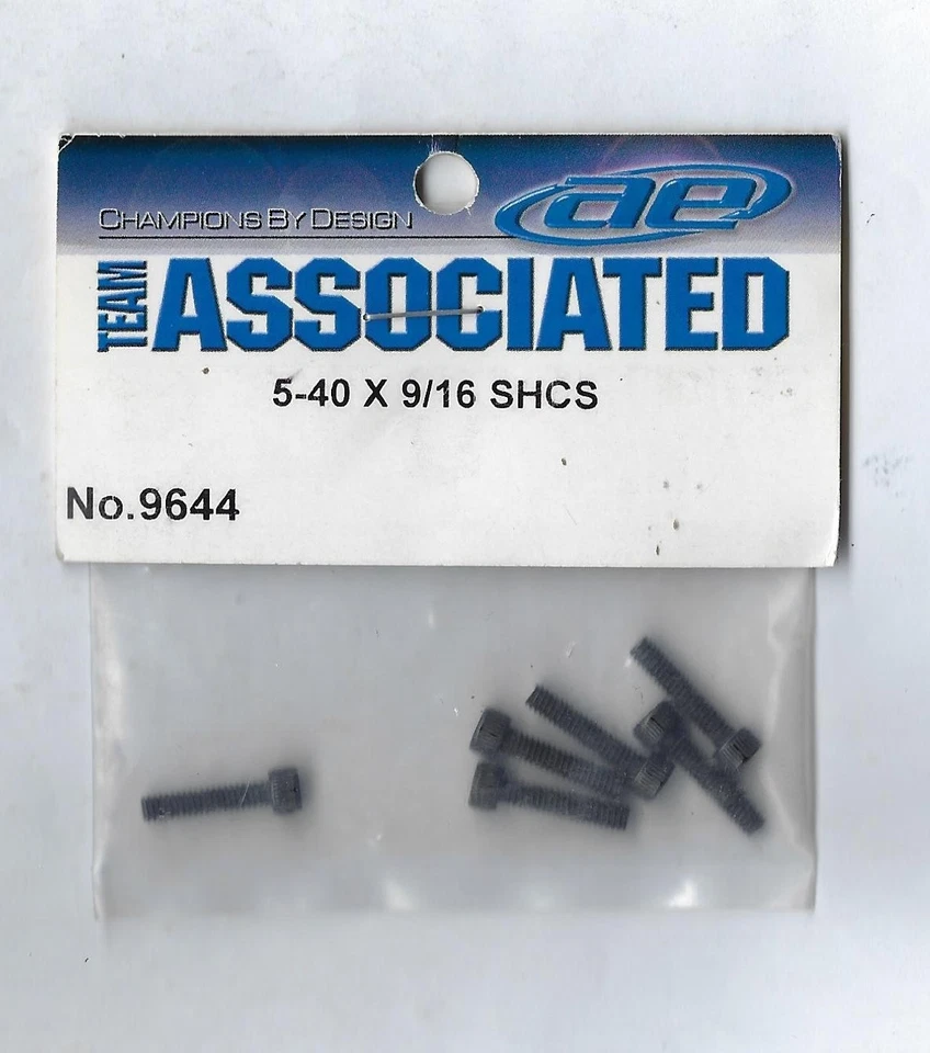 Team Associated 9644 5-40 x 9/16 Socket Head Screws (6) RC10B4 RC10T4.1 SC10 - Image 1 of 1