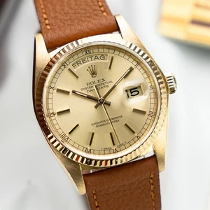 Rolex Day-Date 18038 18k Gold Vintageuhr - Box, Papiere + Service - Bild 1 von 19