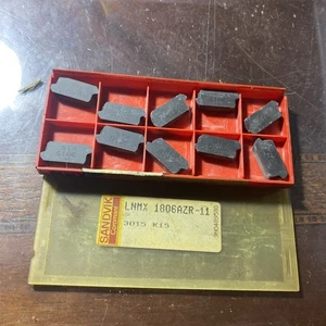 10-PK LNCX1806AZR-11 3015 SANDVIK T-Max Carbide Milling Inserts (E9) - Picture 1 of 3