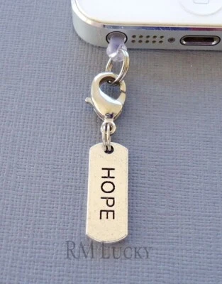 HOPE Tag Handy Anhänger Anti Staubdicht Stecker Ohr Kappe Buchse - Bild 1 von 2