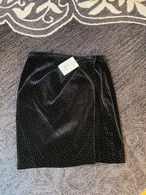 Theory Black/White Dots Velvet Pleat Wrap  Skirts Size 10 NWT $355 - Image 1 of 4