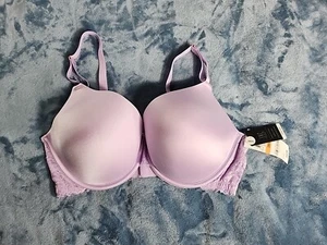 Sujetador camiseta INC talla 38DD encaje liso Demi con correas convertibles. Púrpura claro nuevo con etiquetas - Imagen 1 de 7