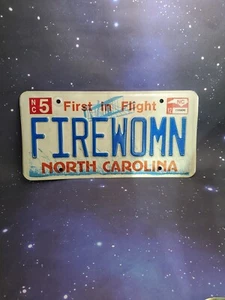 NC Vanity License Plate "FIREWOMN" Fire Women RARE Sign The Cult Exp. May 2012 - Picture 1 of 12