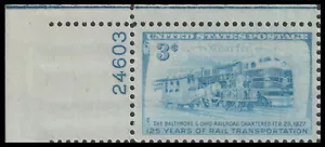 US 1006 Rail Transportation 3c plate single UL 24603 MNH 1952 - Picture 1 of 1