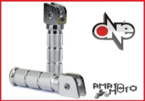 77360035 PEDALINI POGGIAPIEDI PASSEGGERO CROMATI UNIVERSALI PER MOTO E SCOOTER - Bild 1 von 1