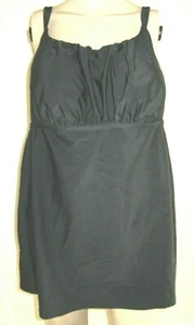AVA & VIV Vestido de Baño Negro con Falda Sin Alambres Acanalado Top Una Pieza Talla 14W - Imagen 1 de 11