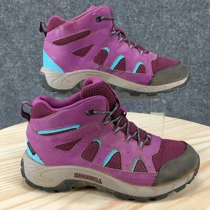 Merrell Shoes Youth 5 M Oakcreek Mid Hiking Sports Sneakers MK164769 Purple - Picture 1 of 13