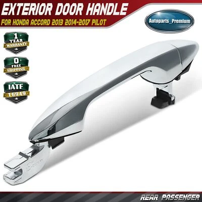 Manija de puerta exterior cromada para pasajero trasero Honda Accord 2013 2014-2017 Pilot Foto 1 de 4