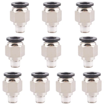 10Pcs Pneumatic OD 5/32" Tube x 1/8" NPT Male Connector Push to Connect fitting - Image 1 of 4