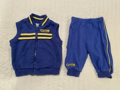 Винтажный Wilson Baby младенца тренировочные штаны и жилет наряд комплект 3-6 месяцев - Изображение 1 из 3
