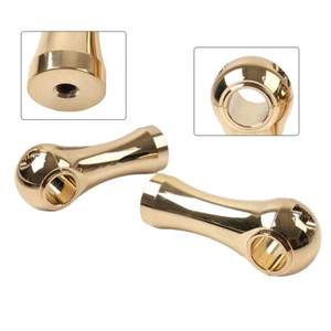 2.0 Tall Gold Handlebar Riser Clamps for Harley Dyna Softail Road King w/1 Bar - Picture 1 of 12
