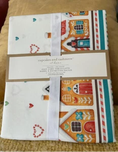 Cupcakes & Cashmere Gingerbread House Tablecloth NEW 60 x 84" Holiday Christmas - Picture 1 of 3