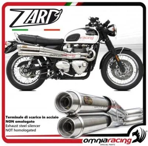 Zard impianto scarico completo alto acciaio racing per Triumph Bonneville T120 - Imagen 1 de 5
