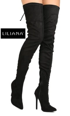 Botas hasta el muslo de gamuza Liliana Gisele-50 8 Foto 1 de 3