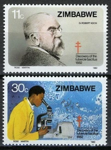 Zimbabwe 1982, Tubercolosis set VF MNH, Mi 269-270, cat 4,5€ 1.95 - Picture 1 of 1